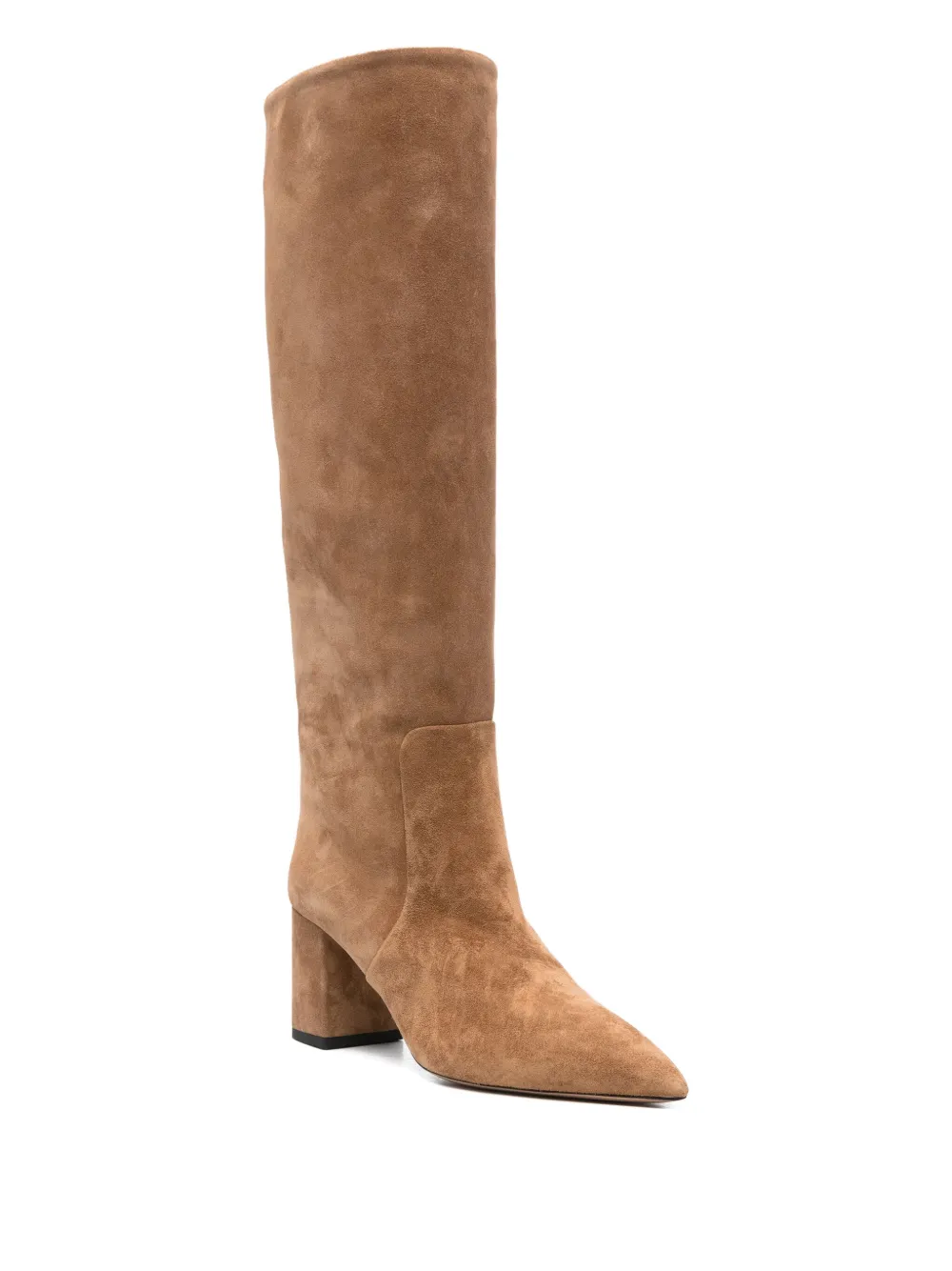 Paris Texas 70mm calf suede block-heel boots Neutrals
