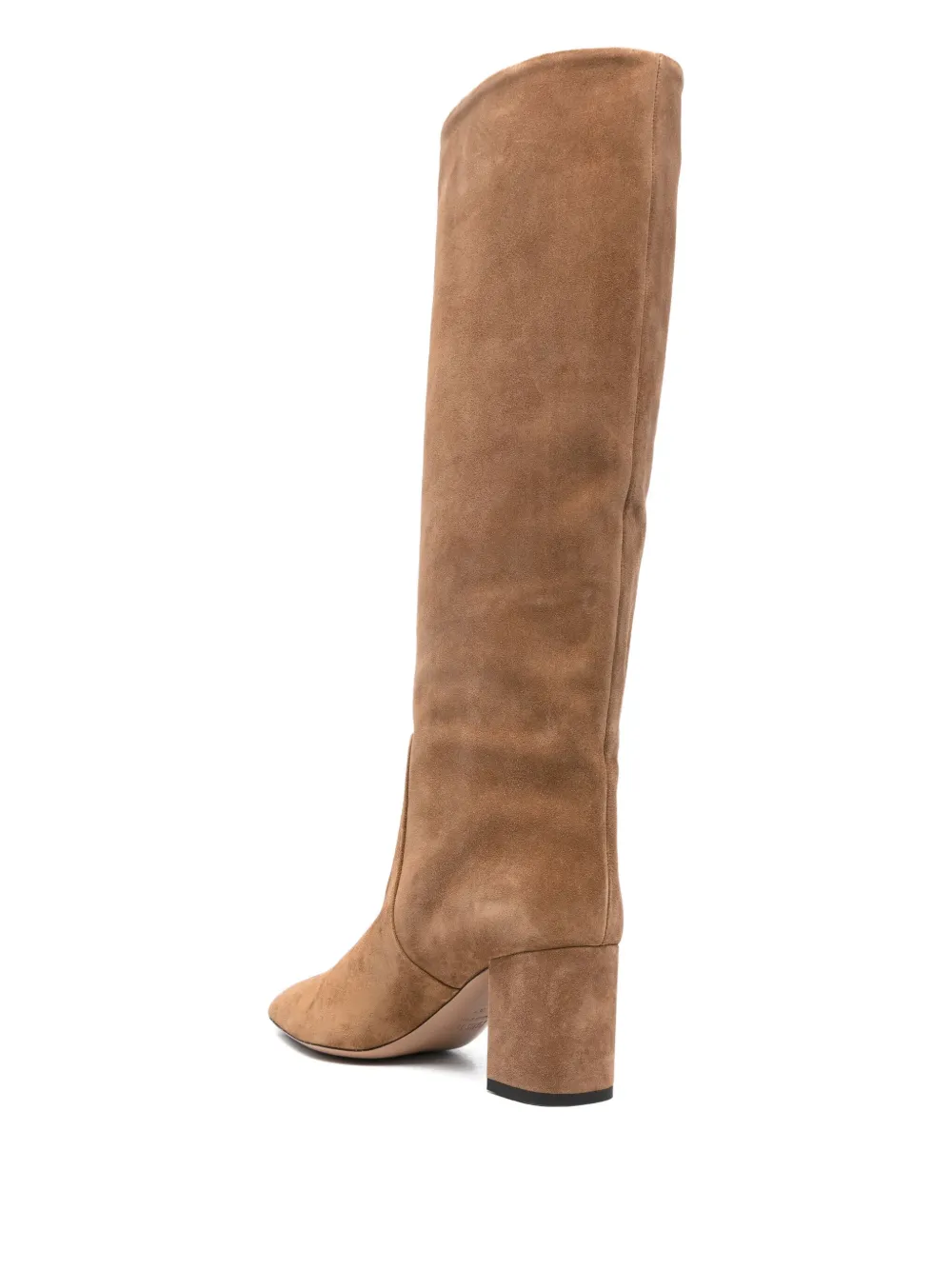 Paris Texas 70mm calf suede block-heel boots Neutrals
