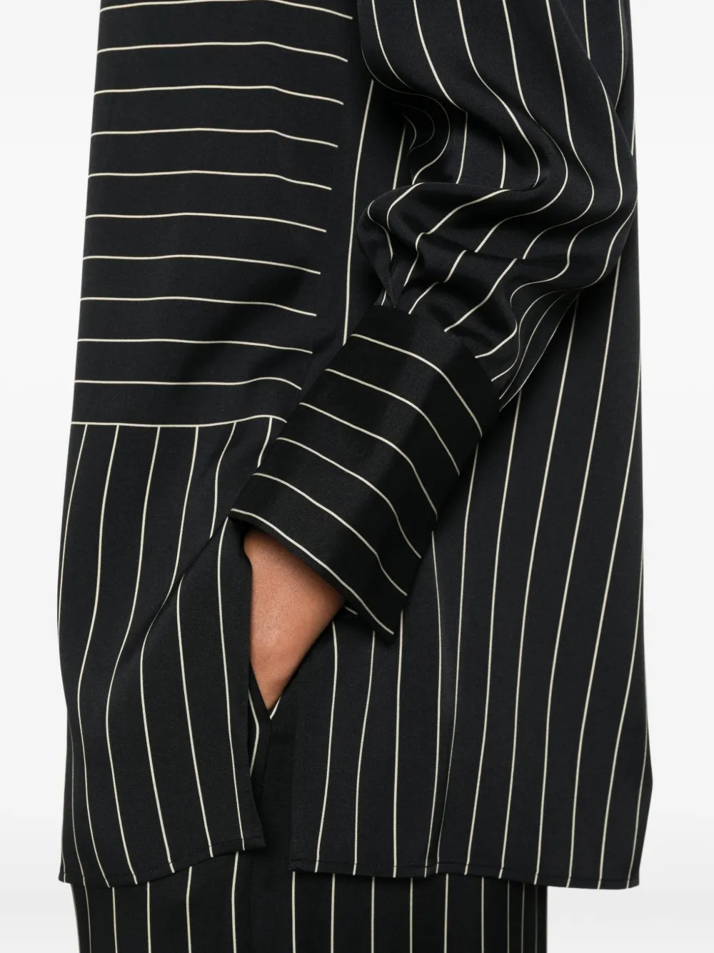 JOSEPH Shirt met geometrisch patroon Zwart