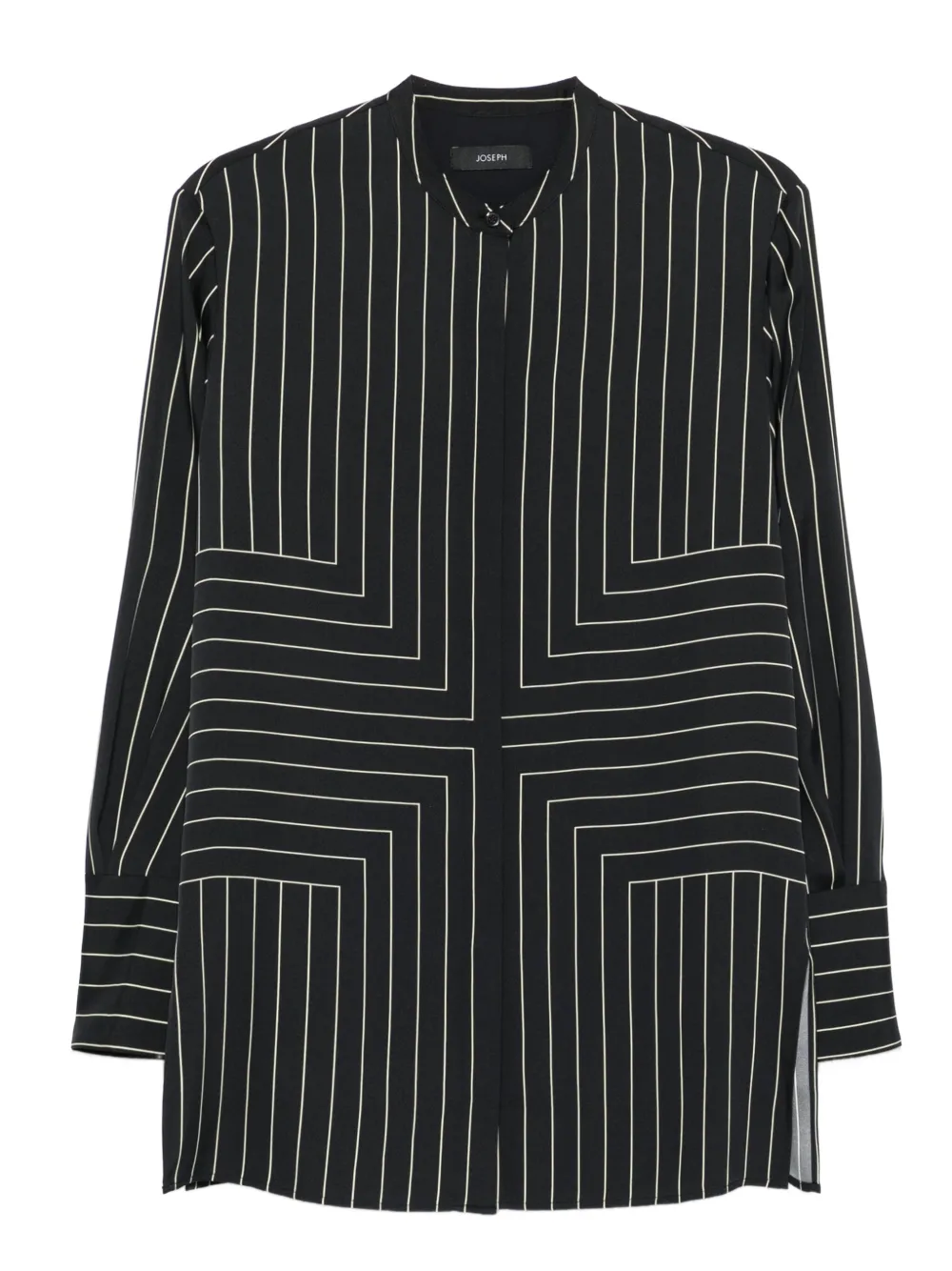 JOSEPH Shirt met geometrisch patroon Zwart