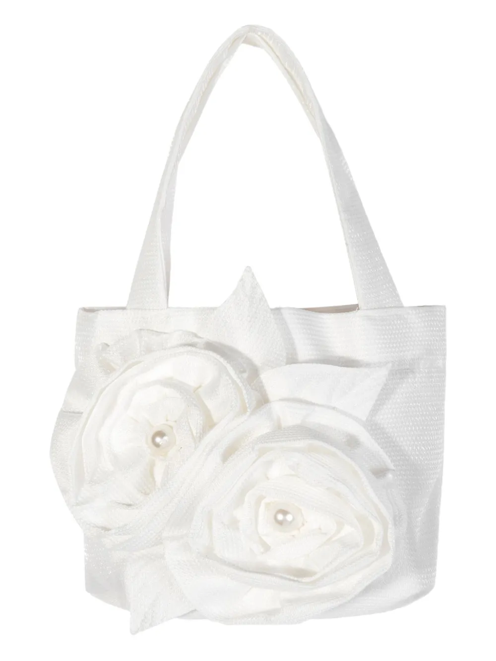Dress & Fleur Jurk verfraaid met franje en rozen Wit