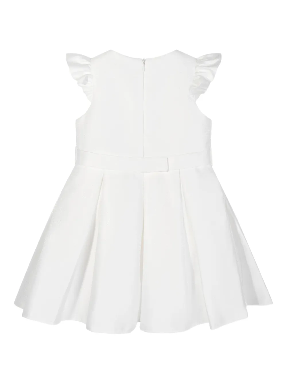 Dress & Fleur Jurk verfraaid met franje en rozen Wit