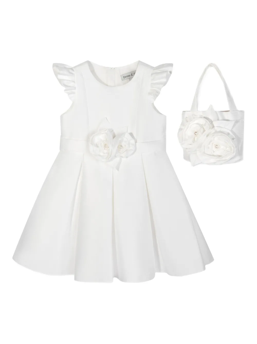 Dress & Fleur フリルスリーブ ワンピース - ホワイト Dress & Fleur フリルスリーブ ワンピース - ホワイト