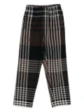 Phisique Du Role checked elastic-waist trousers - Black