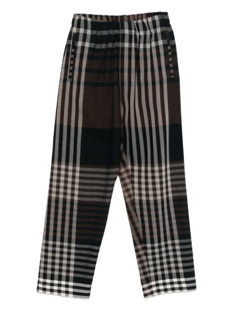 Phisique Du Role checked elastic-waist trousers