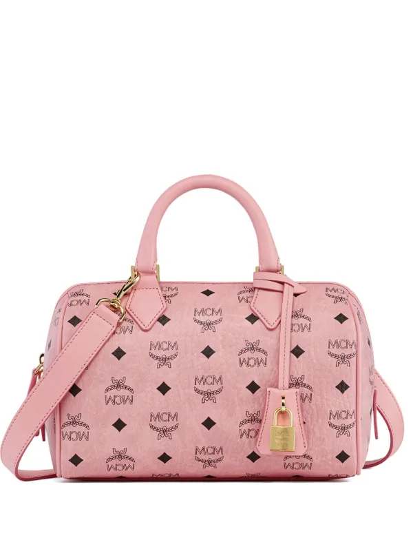 MCM Ella Boston Bag Pink FARFETCH PH
