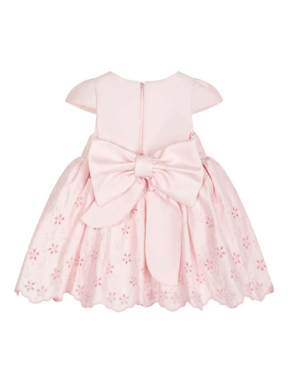 Dress & Fleur Flower-embellished Eyelet Dress In Pink