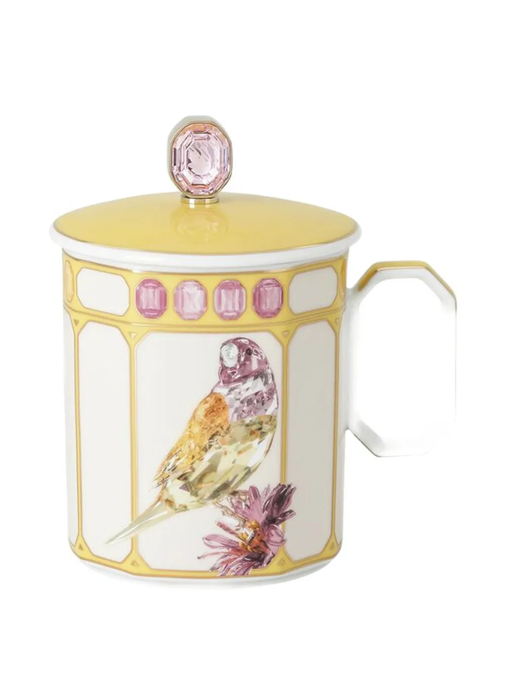 Swarovski Crystal-embellished Bird-motif Mug In Multi