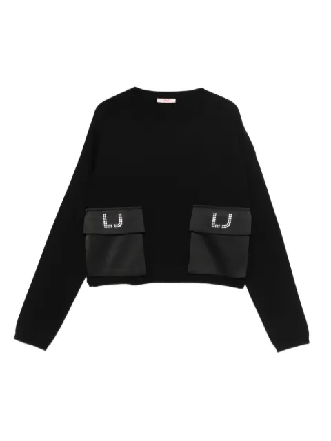 Liu Jo Kids Sweatshirt mit strassverzierter Tasche
