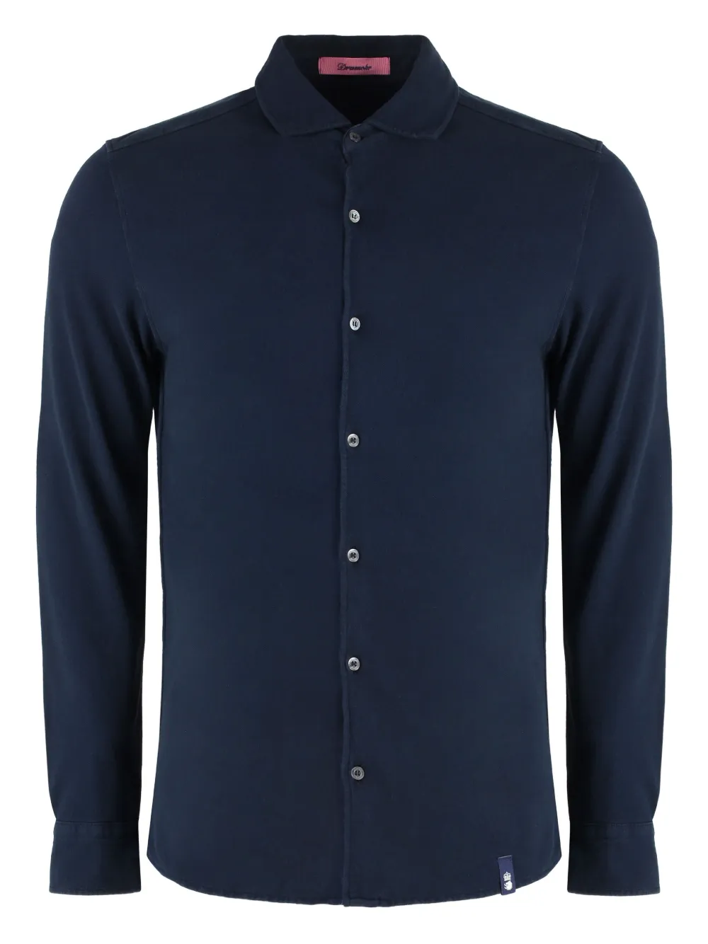 rounded-hem piqué shirt