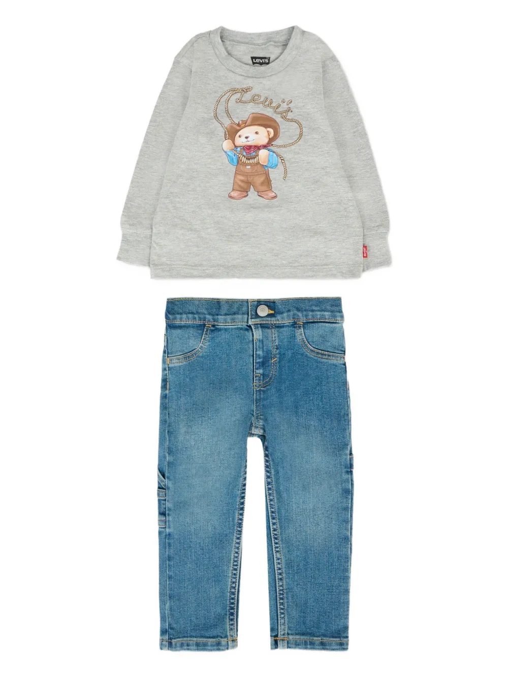 Levi's Kids logo-details set Blauw