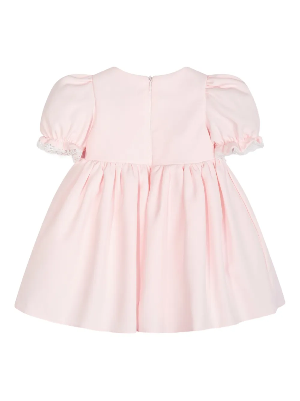 Dress & Fleur Lace-trimmed Puff-sleeves Party Dress In Pink