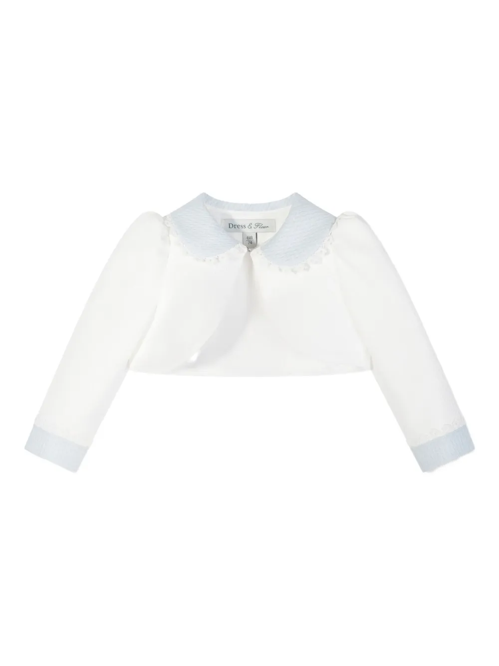 Dress & Fleur Baby Girls Dress With Bolero And Headband In White