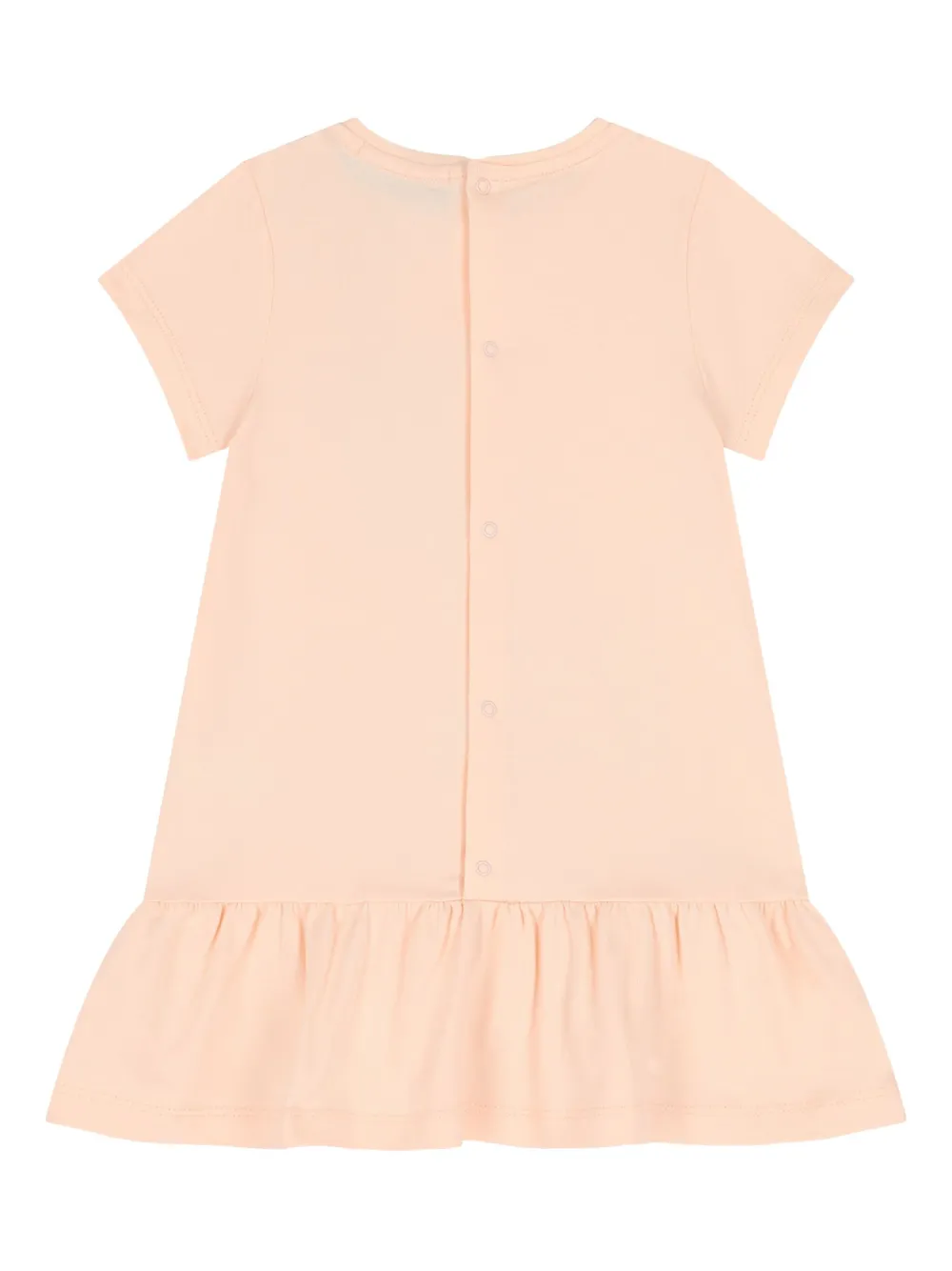Aigner Kids bag-print ruffled dress - Roze