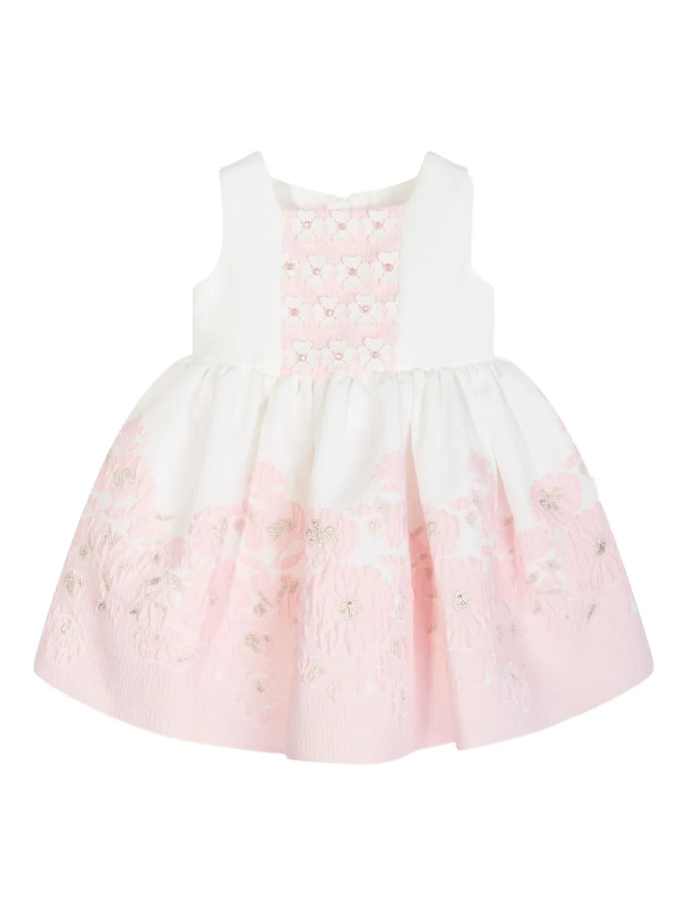 Dress & Fleur Jurk met bloemenpatch Wit