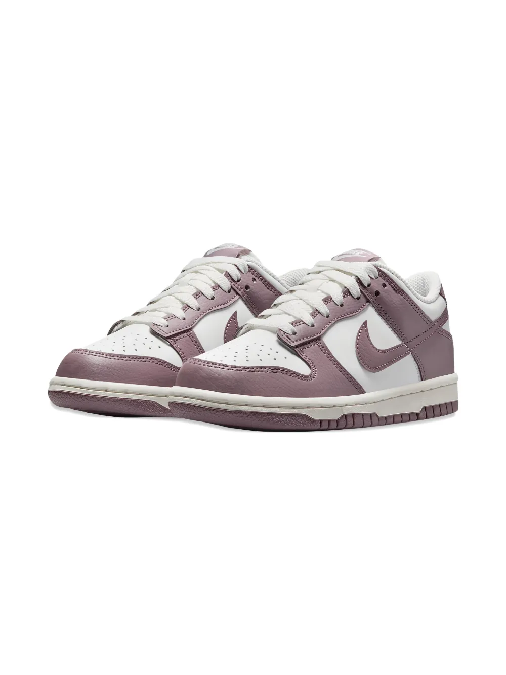 Nike Kids Dunk Low leather sneakers Grey