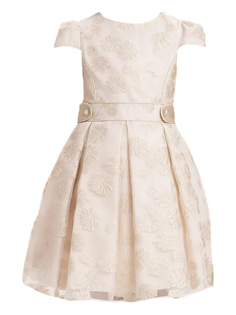 Dress & Fleur floral-embroidered pleated dress