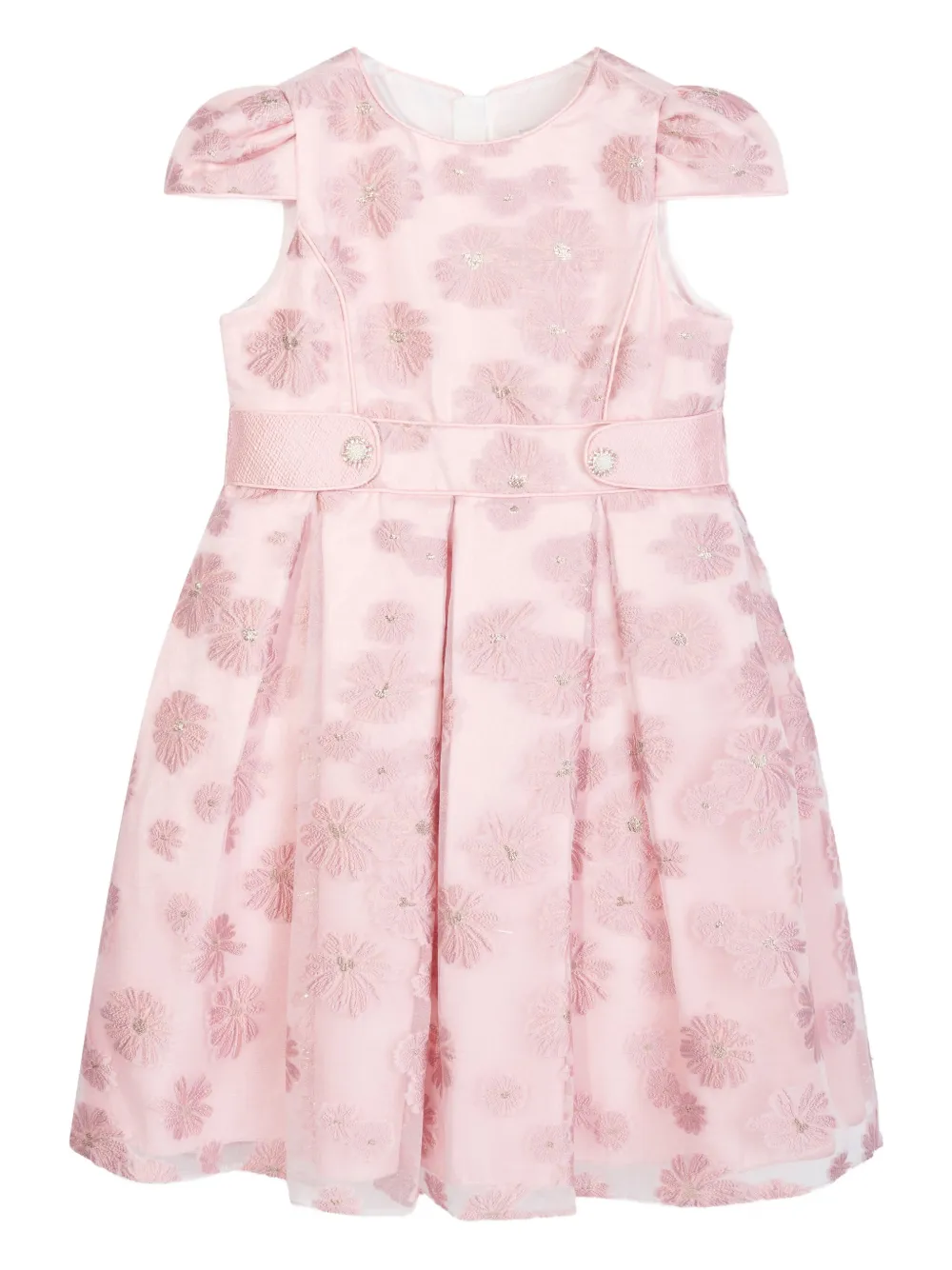 Dress & Fleur Jurk met geborduurde bloemen Roze