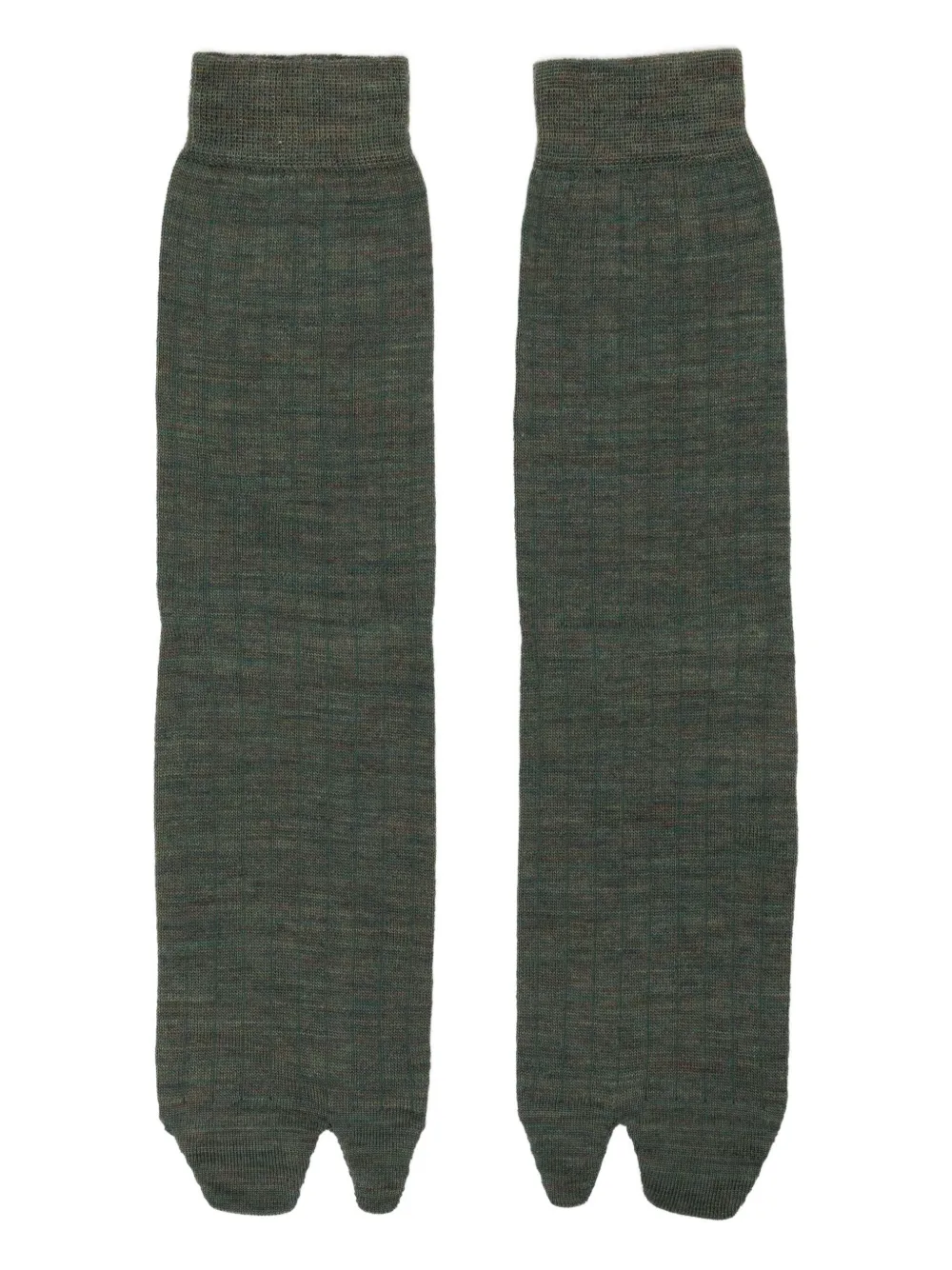 Maison Margiela ribbed crew socks Groen