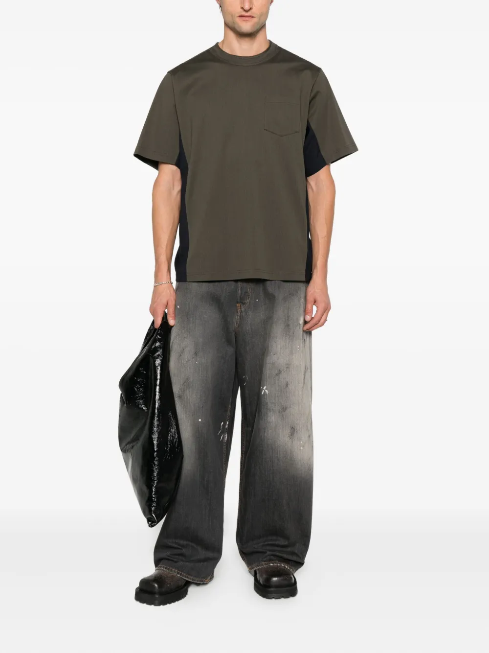 sacai T-shirt met zak Groen