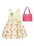 Dress & Fleur bow-embellished cherry-print dress - Yellow