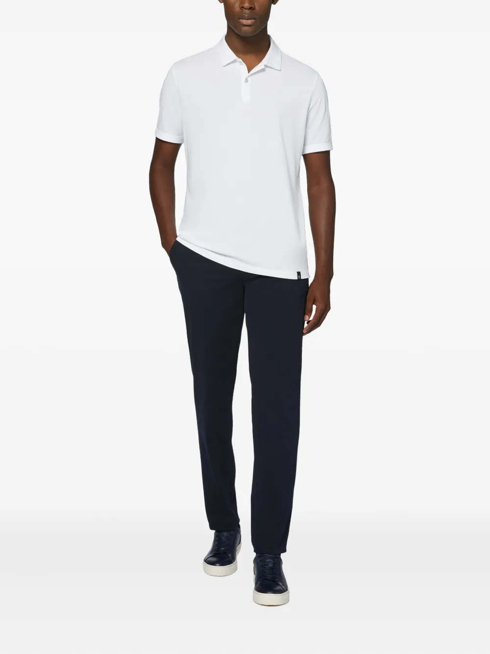 Boggi Milano Stretch Cotton Trousers - Blauw