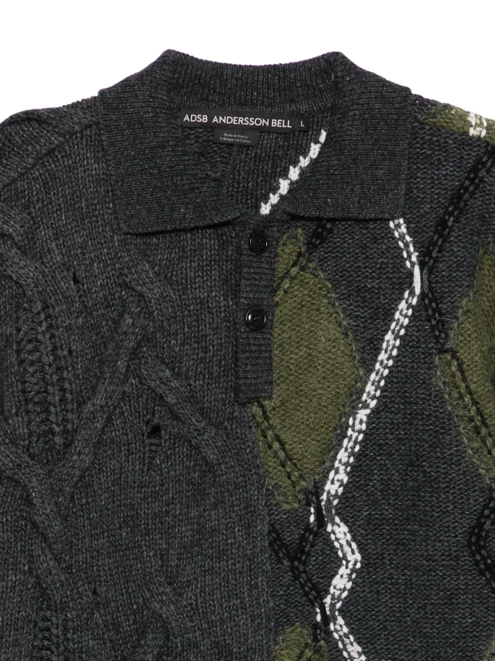 Andersson Bell ケーブルニット ポロシャツ | FARFETCH JP