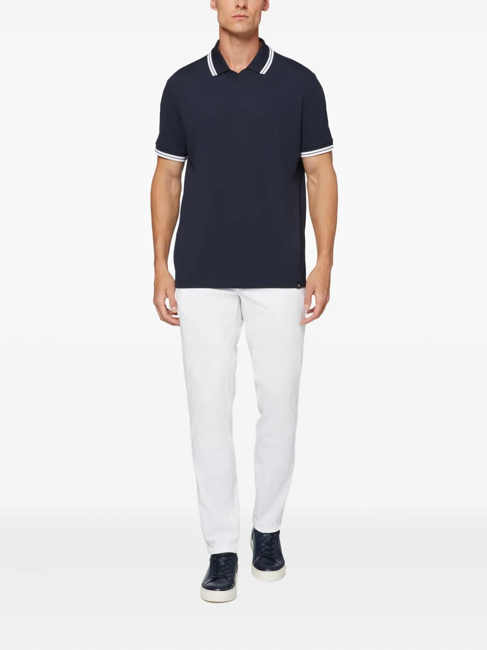 Boggi Milano Stretch Cotton Trousers - Wit