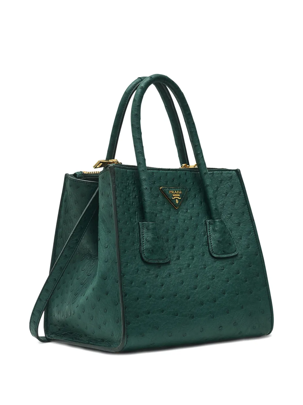 Prada Pre-Owned 2024 Double Handle Ostrich Tote Bag | Image 2
