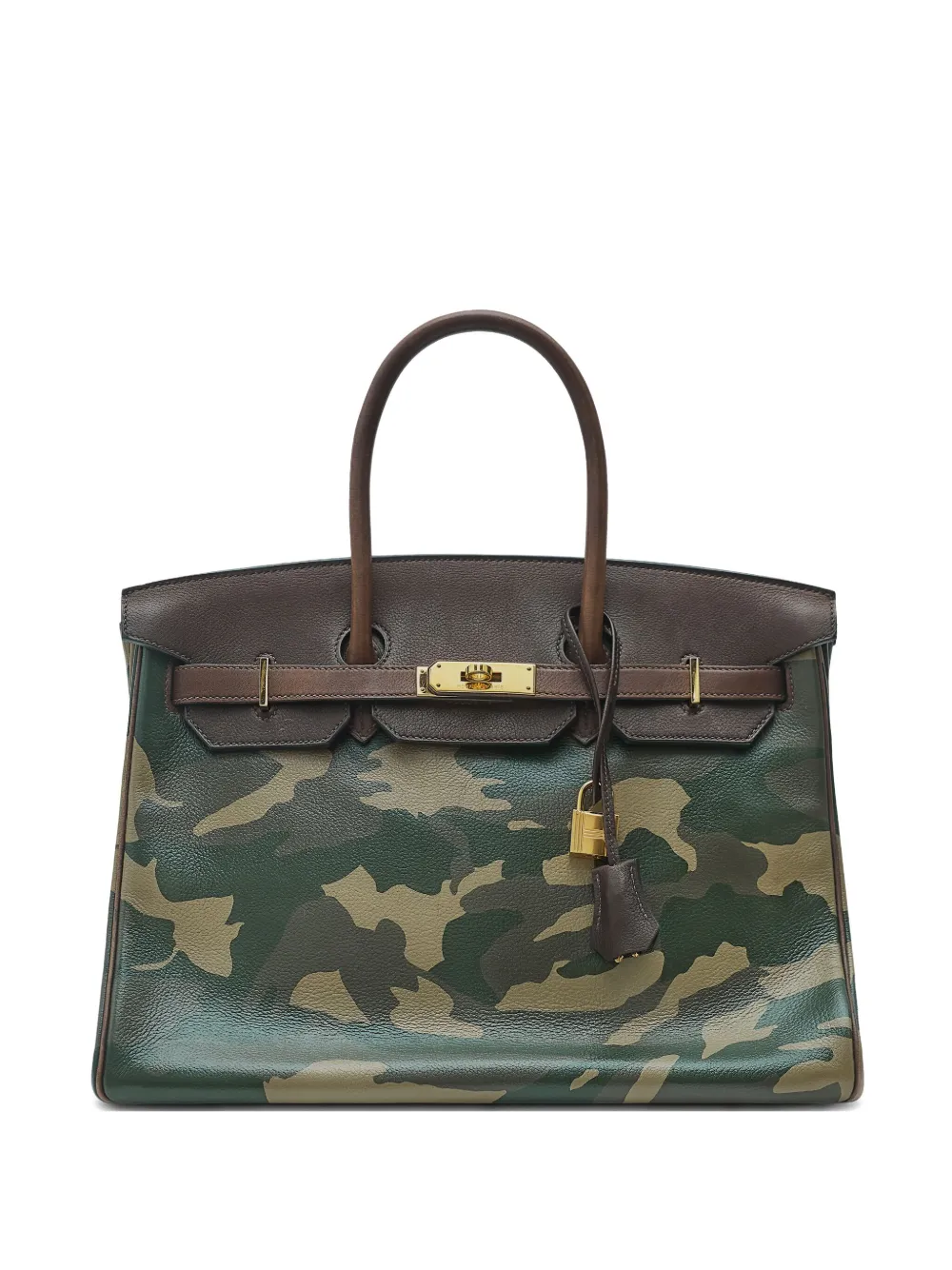 Hermès Pre-Owned sac à main Birkin 35 à motif camouflage (2012) | vert | Image 1