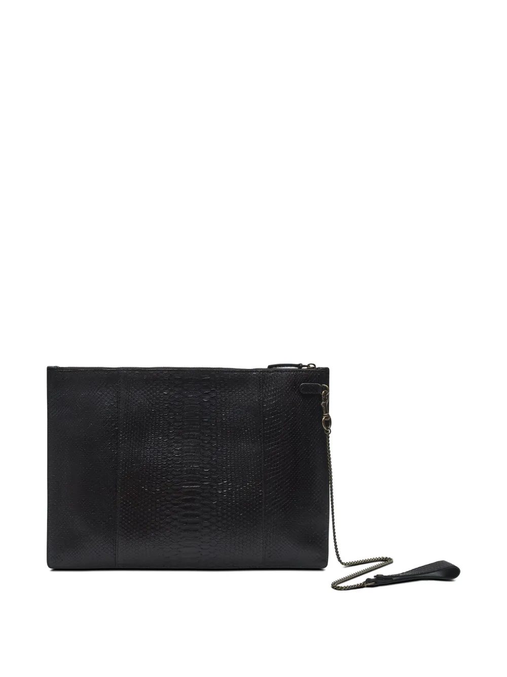 Pre-owned Gucci Snake-embossed Wallet In Brown