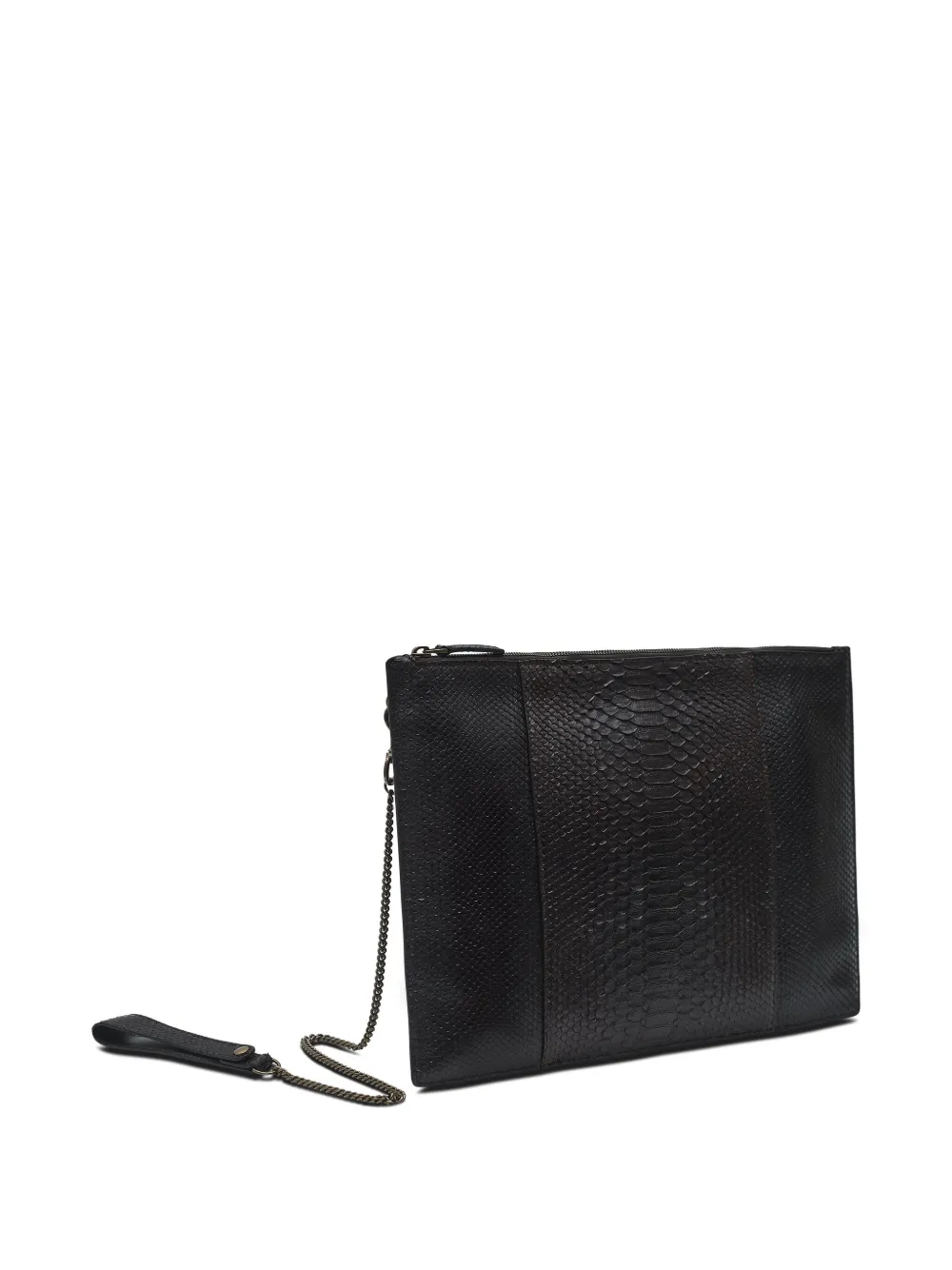 Pre-owned Gucci Snake-embossed Wallet In Brown