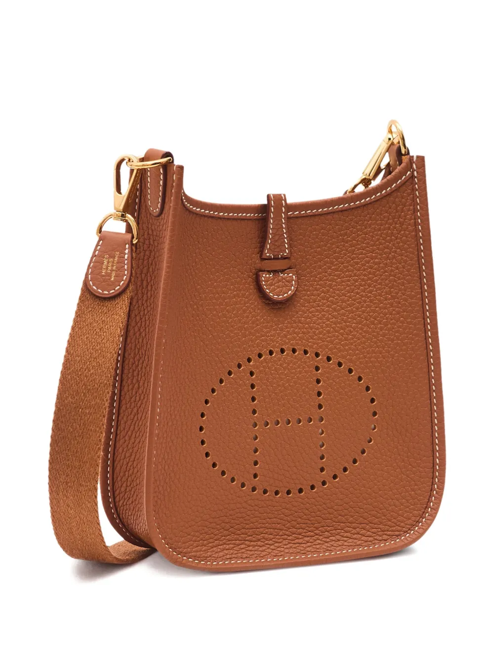 Pre-owned Hermes 2025 Evelyne Tpm Leather Bag In Brown