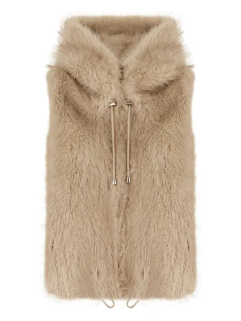 Valentini hooded fur vest
