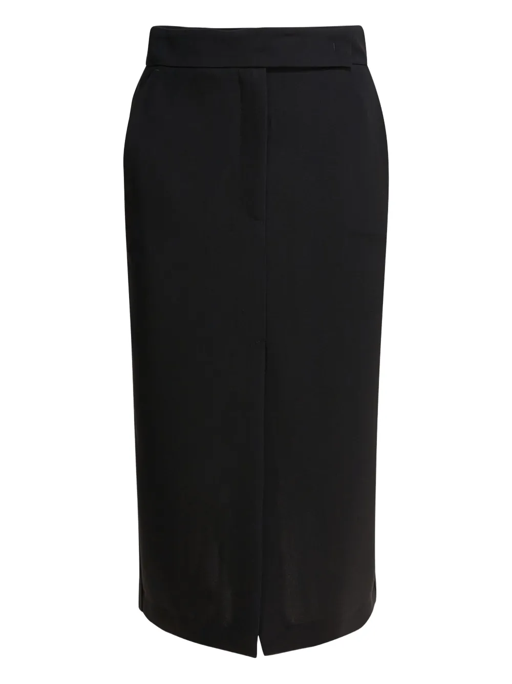 double-slit midi skirt