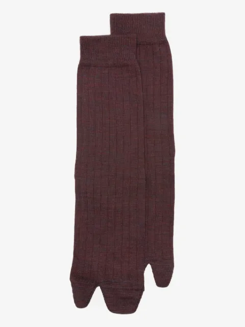 Maison Margiela Tabi ribbed-toe crew-length socks