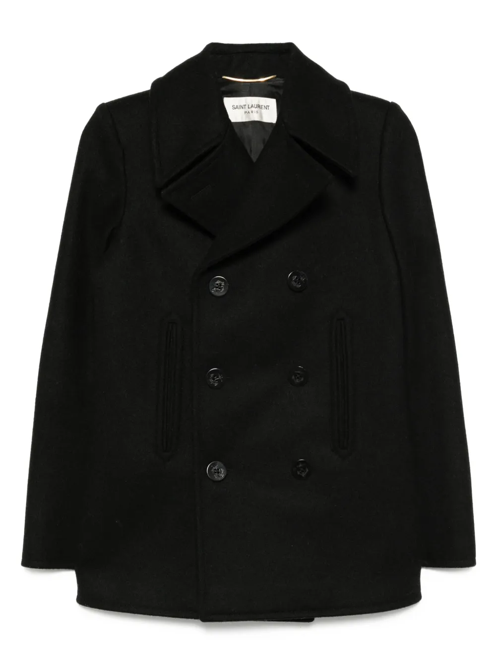 Saint Laurent Pre-Owned wool peacoat | Black | Image 1