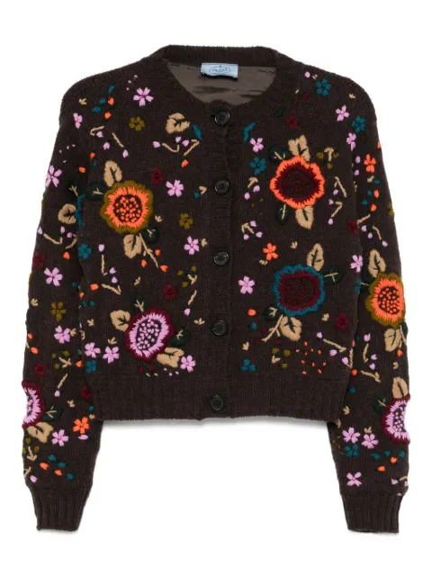 Prada Pre-Owned floral-embroidered cardigan