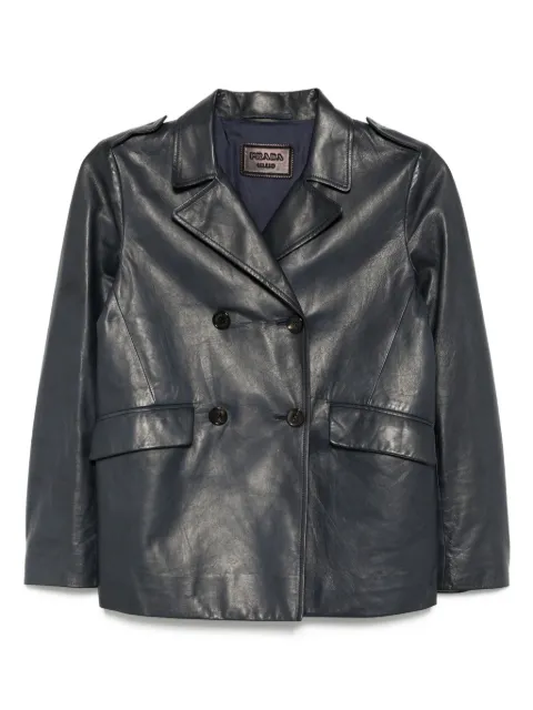 Prada Pre-Owned leather blazer