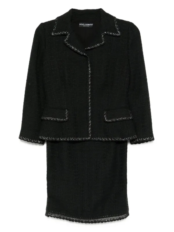 Dolce & Gabbana Pre-Owned ツイード スカートスーツ | ブラック Dolce & Gabbana Pre-Owned ツイード スカートスーツ | ブラック