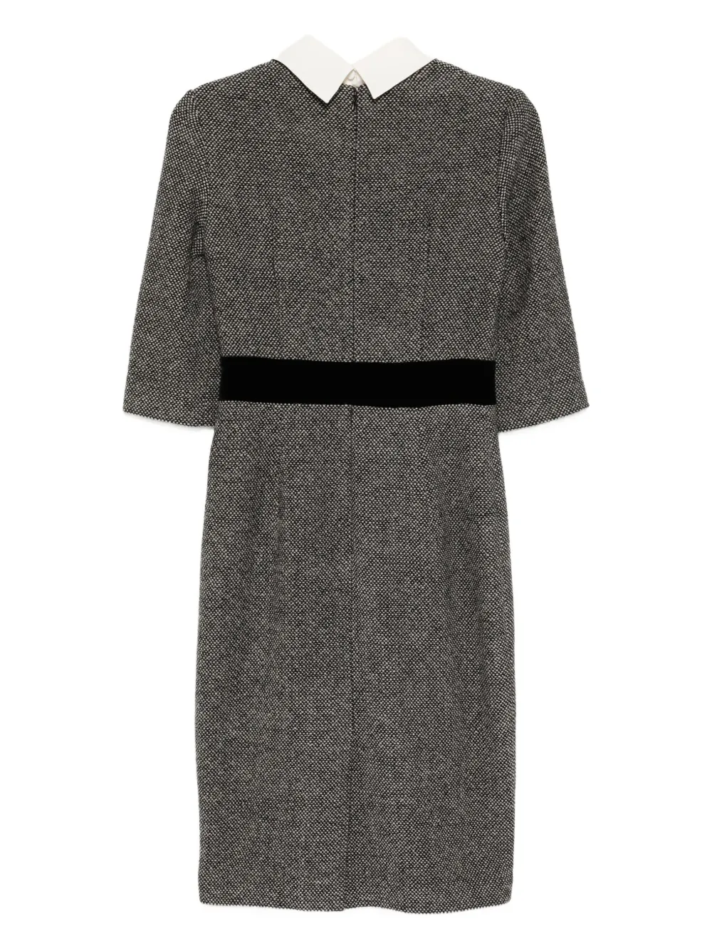 Prada Pre-Owned Tweed midi-jurk - Grijs