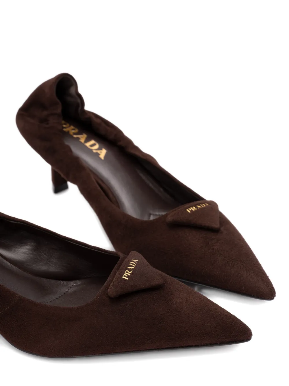 Prada Pumps met puntige neus Bruin