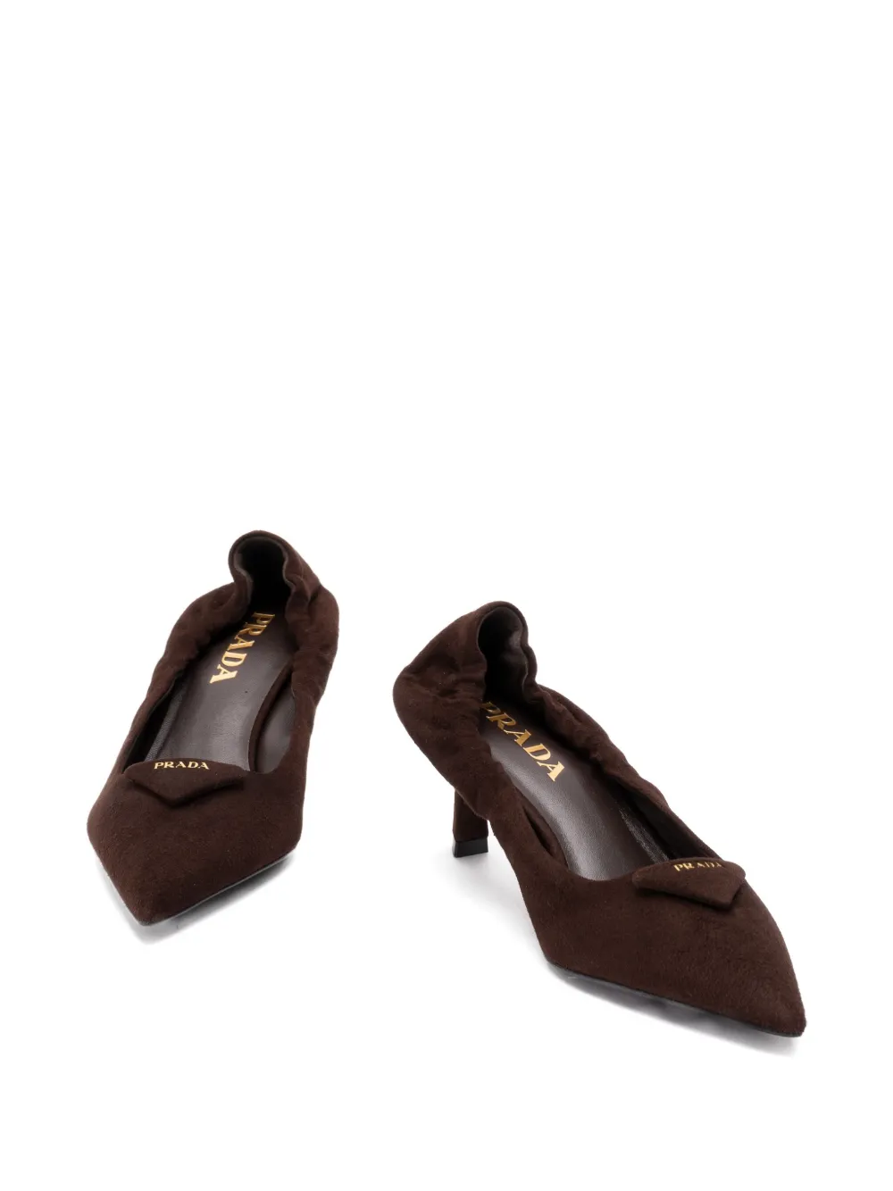 Prada Pumps met puntige neus Bruin