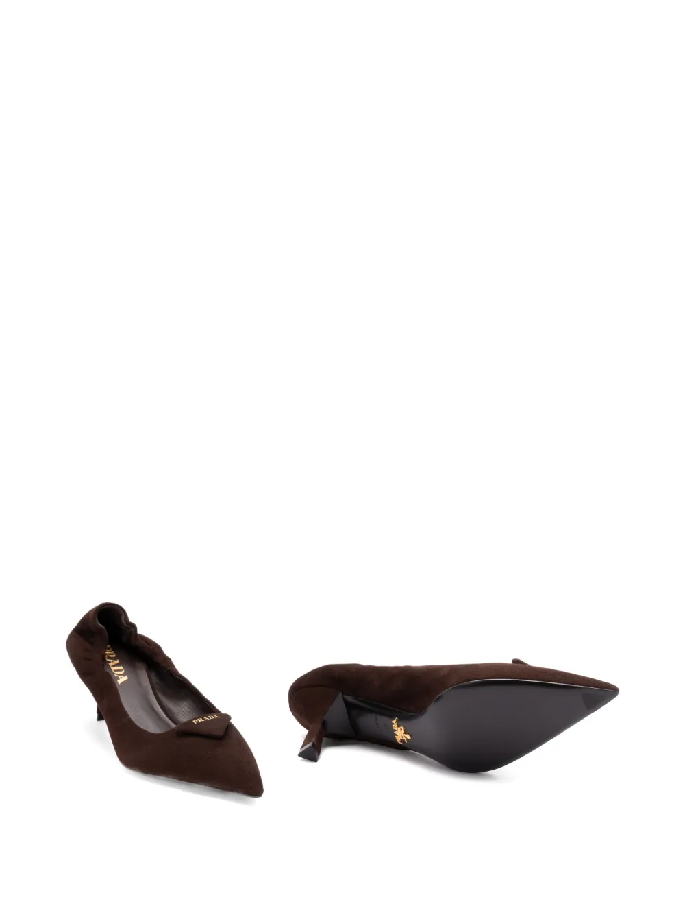 Prada Pumps met puntige neus Bruin