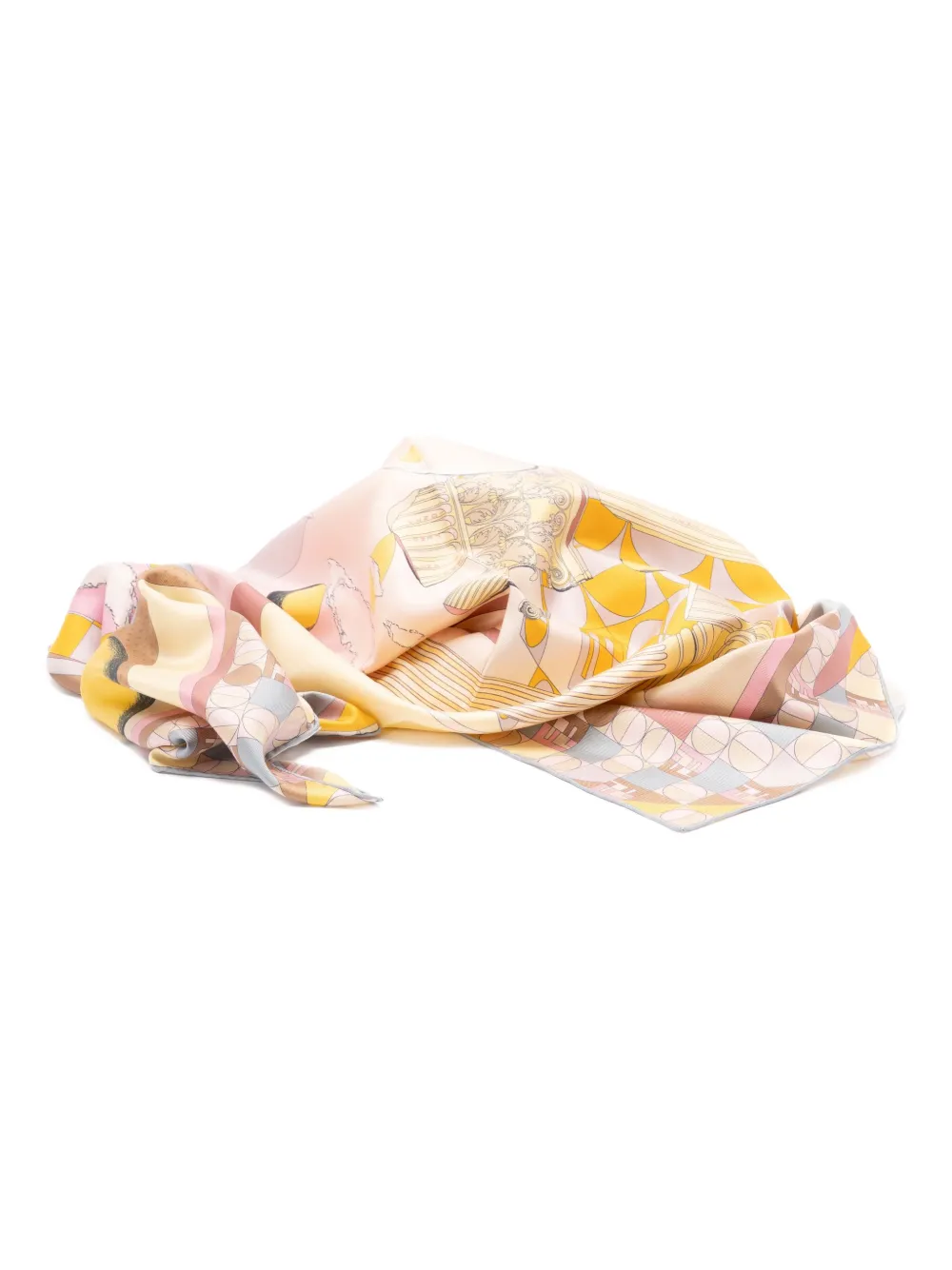 FENDI Moonlight Echoes geometric-print silk scarf - Roze