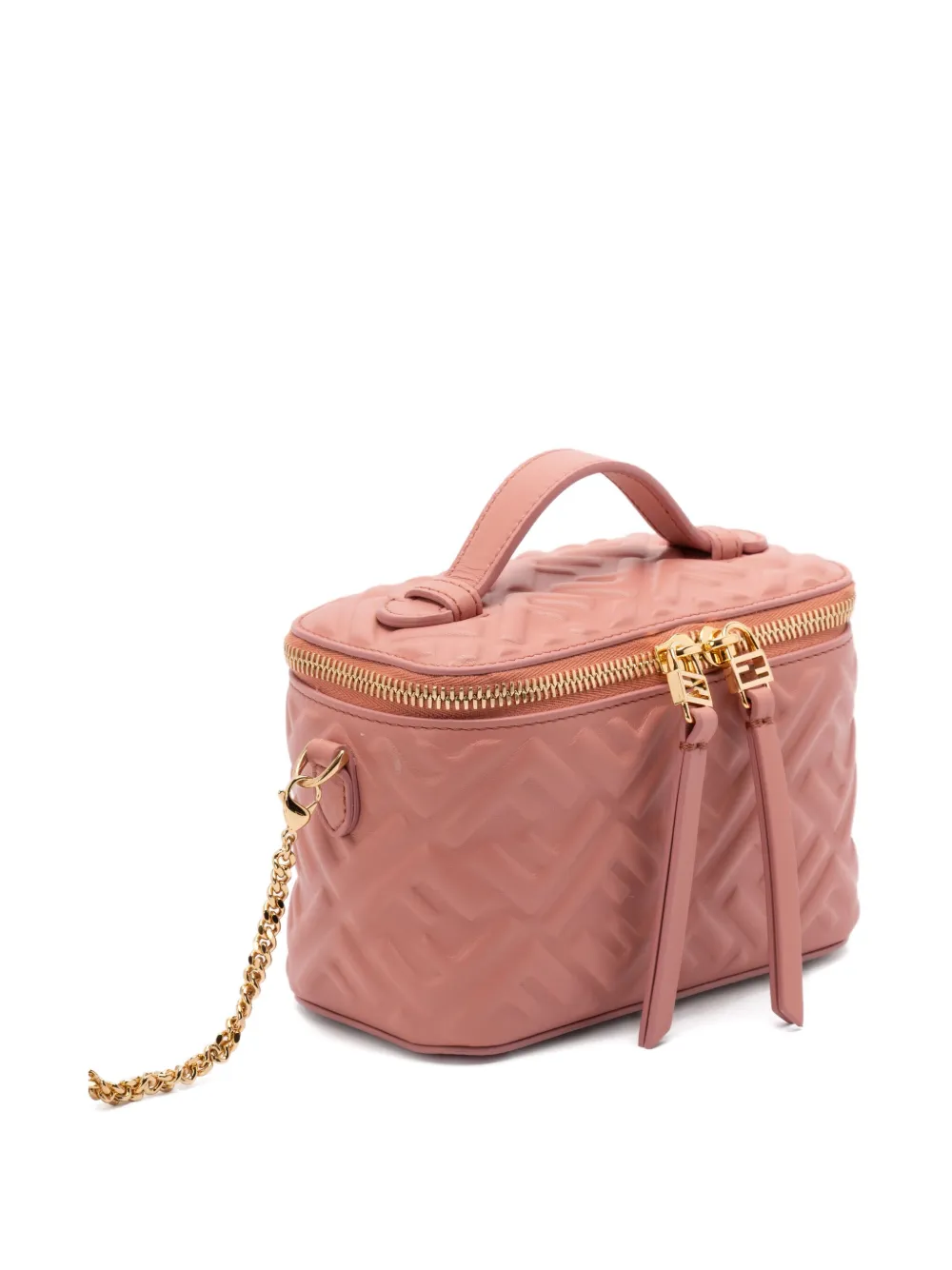 FENDI quilted top-handle make-up bag Roze