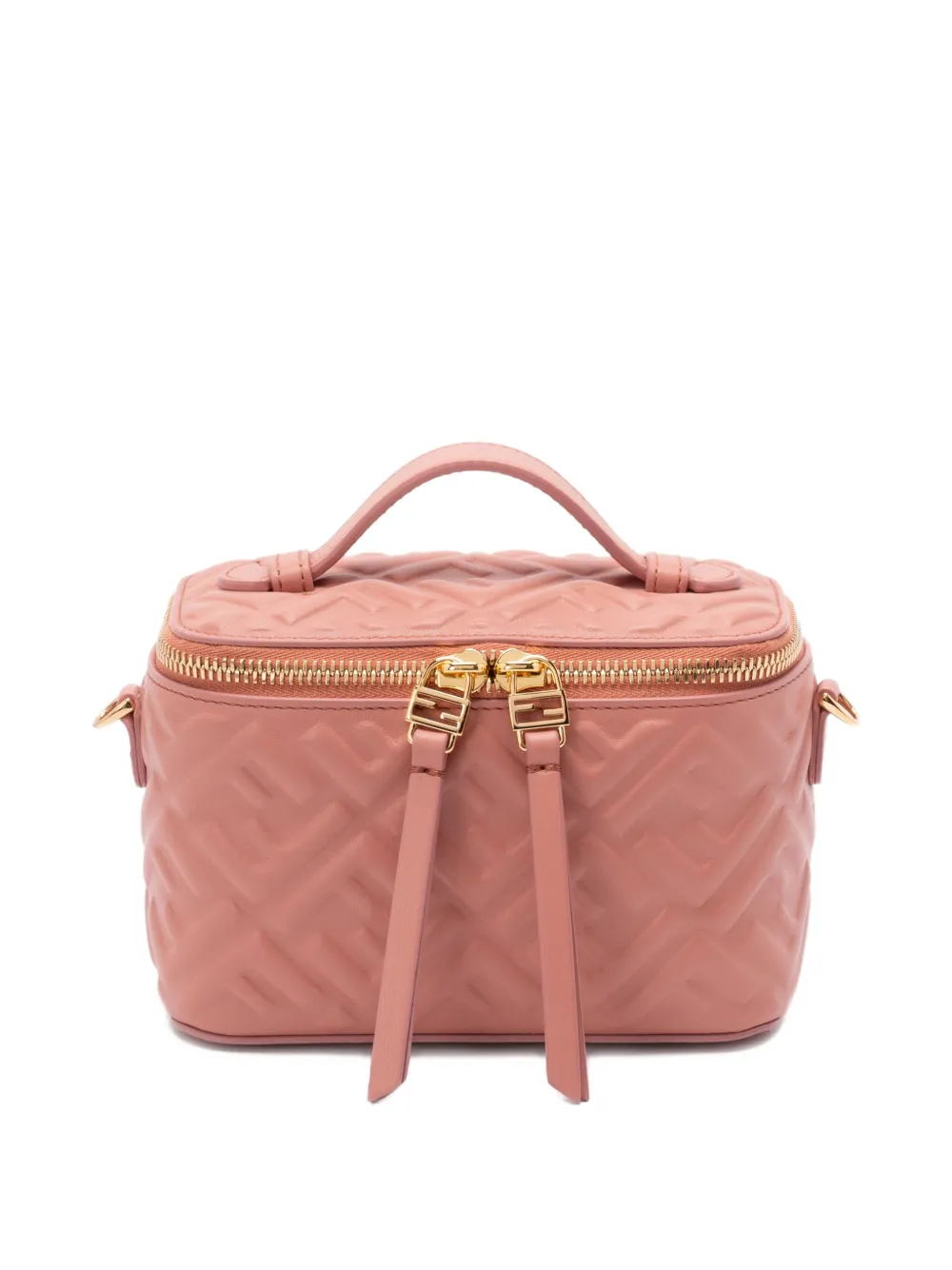 FENDI quilted top-handle make-up bag Roze