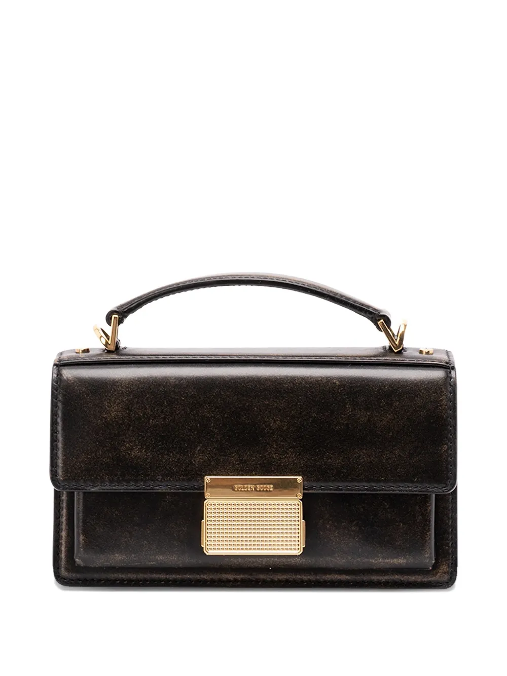 Golden Goose mini Venezia gold-lock tote bag Zwart