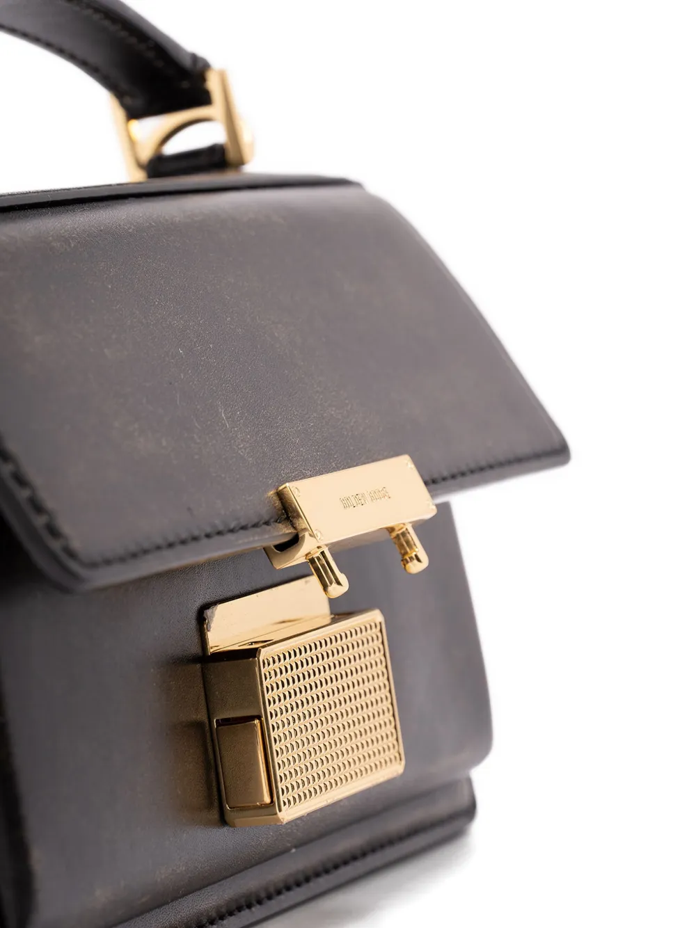 Golden Goose mini Venezia gold-lock tote bag Zwart