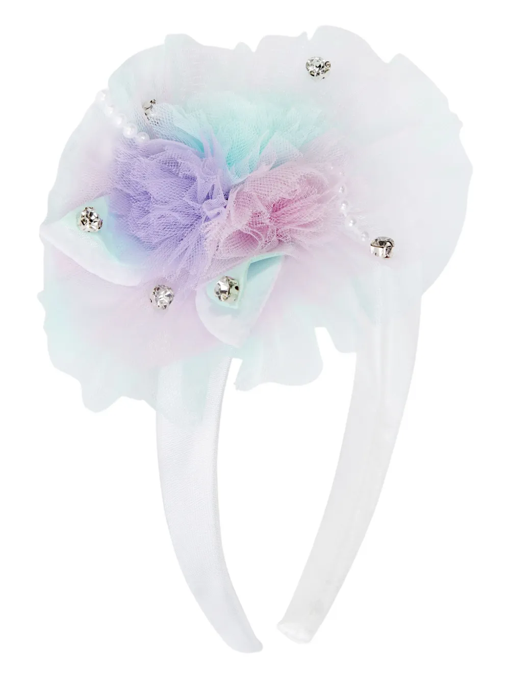 Magical Costumes Mermaid tulen jurk met ruches Wit